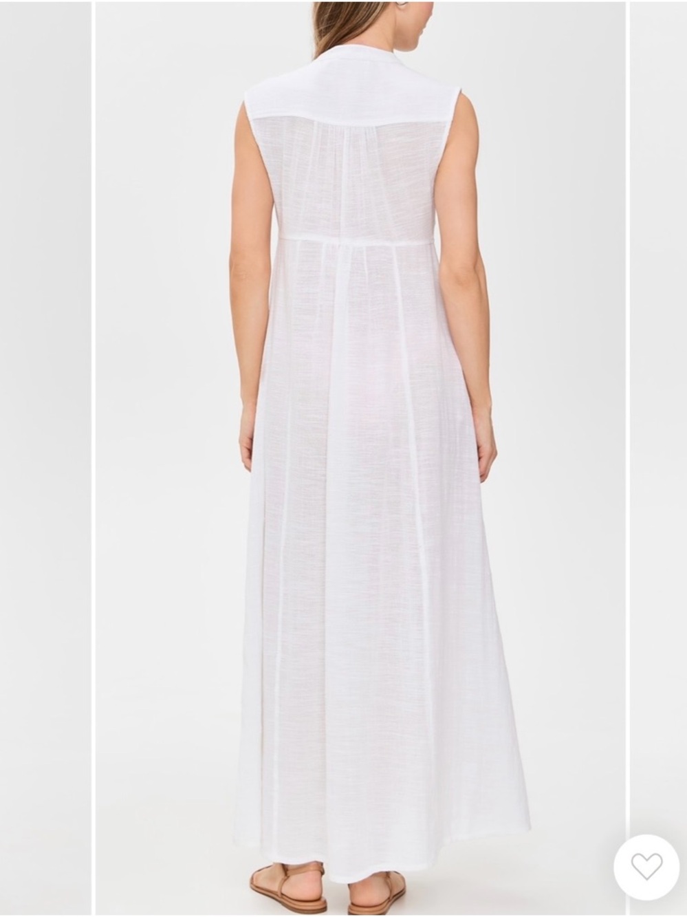 Beach Riot Sandra Dress Cotton Maxi Small White Vacation Resort wear - Picture 2 of 5